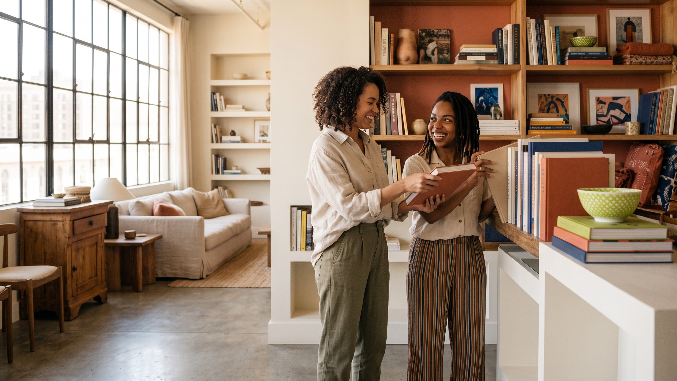 At Home With: A Loft Built for Two People Who Refused to Compromise on the Bookshelves